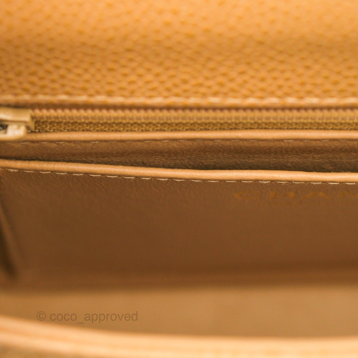 Chanel Quilted Vintage Mini Square Flap Beige Caviar 24K Gold Hardware