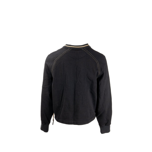 Fendi Size S Fendi Roma Sweatshirt with Ribbon Cotton Black/Gold