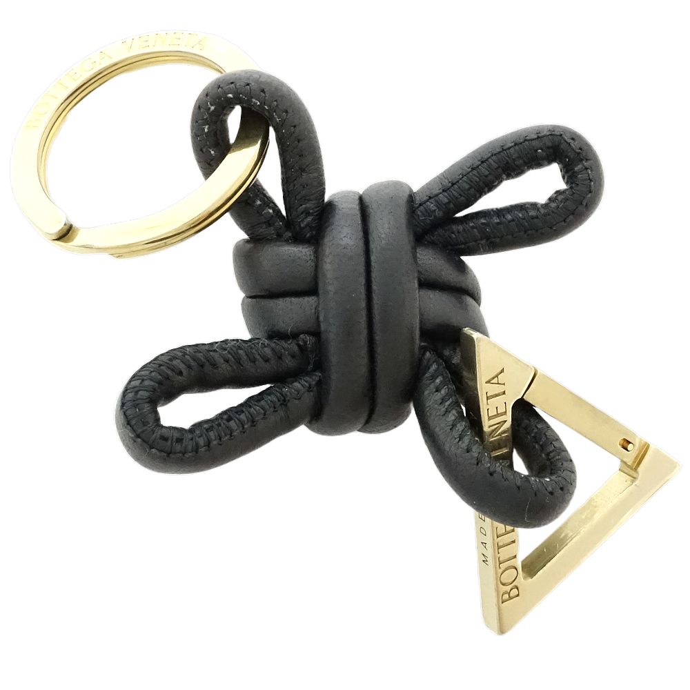 Luxury Bottega Veneta Leather Triangle Keyring