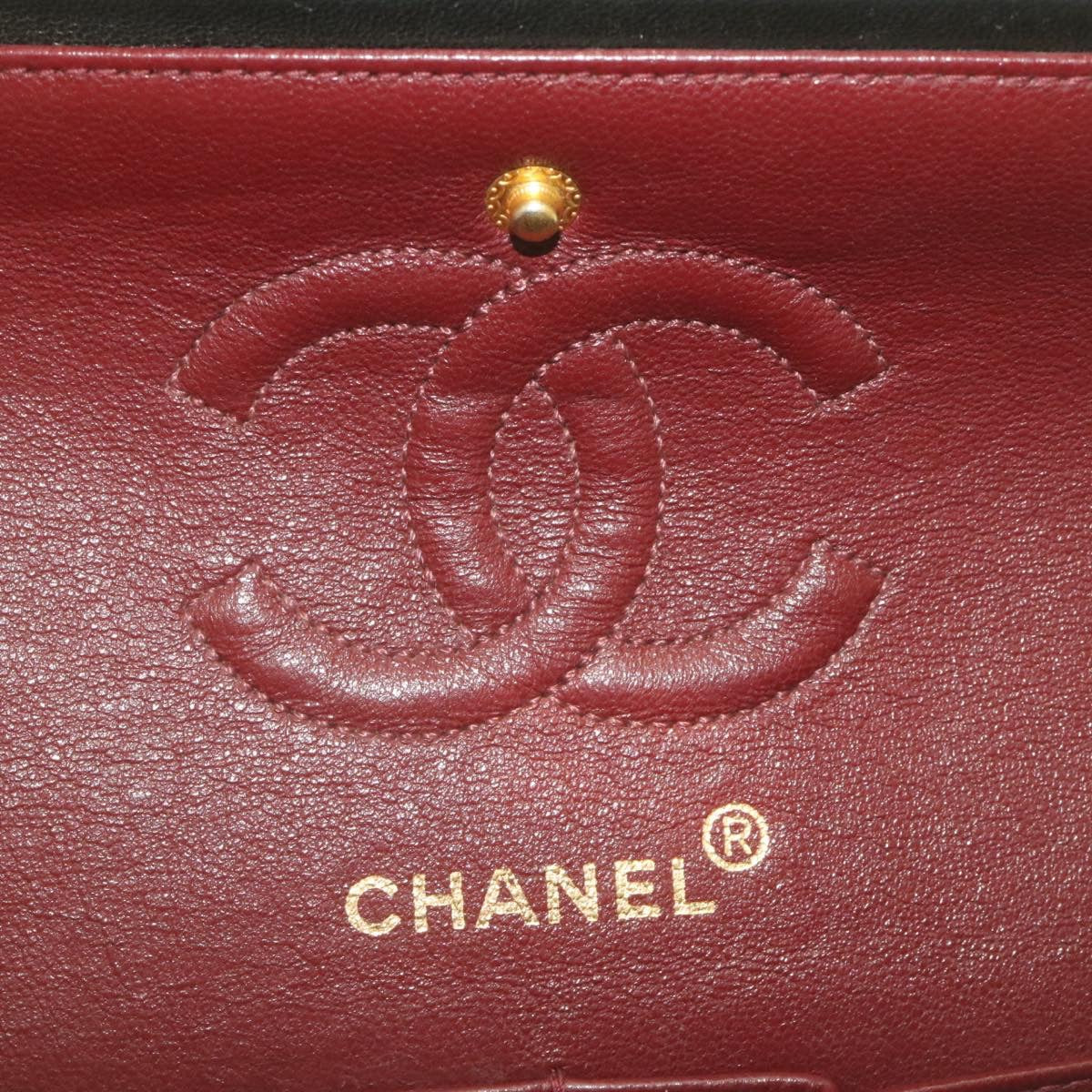 CHANEL Classic Matelasse 23 Chain Flap Shoulder Bag Lamb Skin Black  29002A