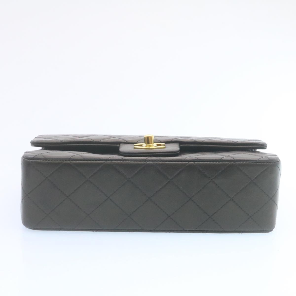 CHANEL Classic Matelasse 23 Chain Flap Shoulder Bag Lamb Skin Black  29002A