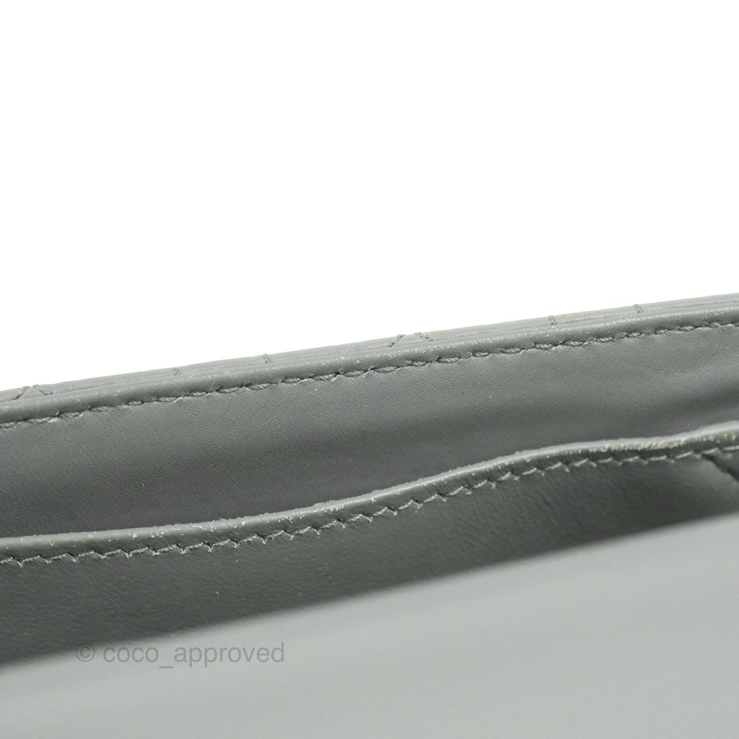Dior Small Caro Bag Stone Gray Supple Cannage Calfskin