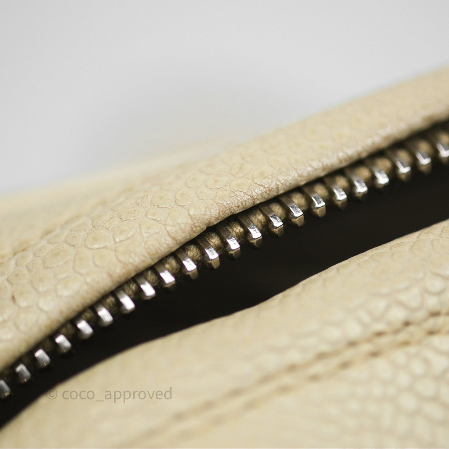 Chanel Vintage Chevron Camera Bag Light Beige Caviar Gold Hardware