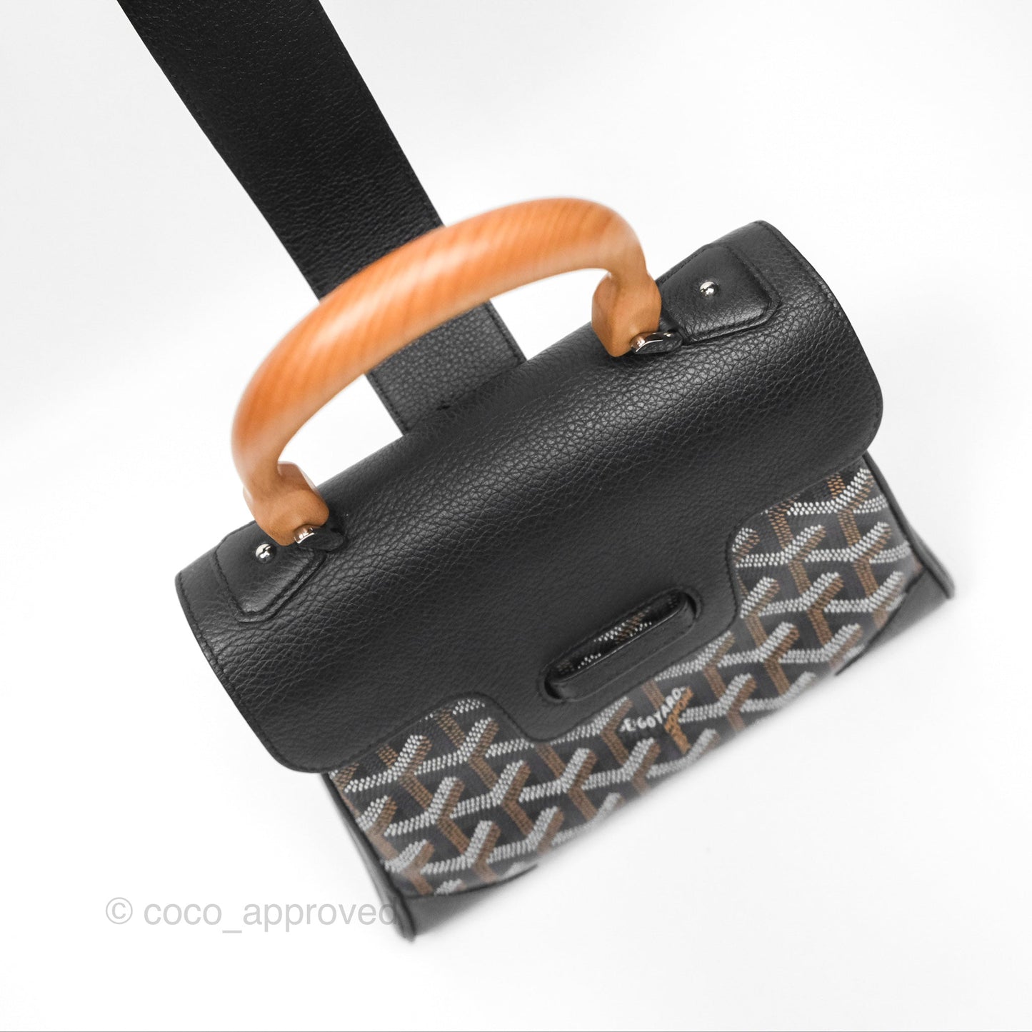 Goyard Saïgon Mini Bag Chevroches Calfskin Black