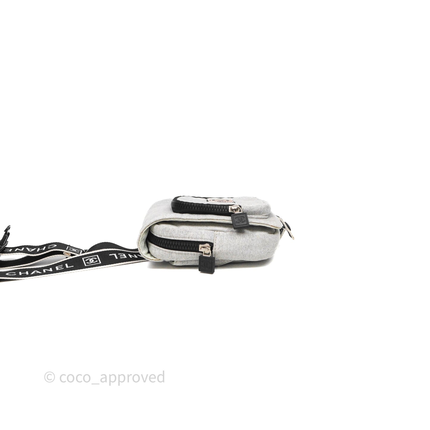 Chanel CC Logo Sport Waist Bag Grey