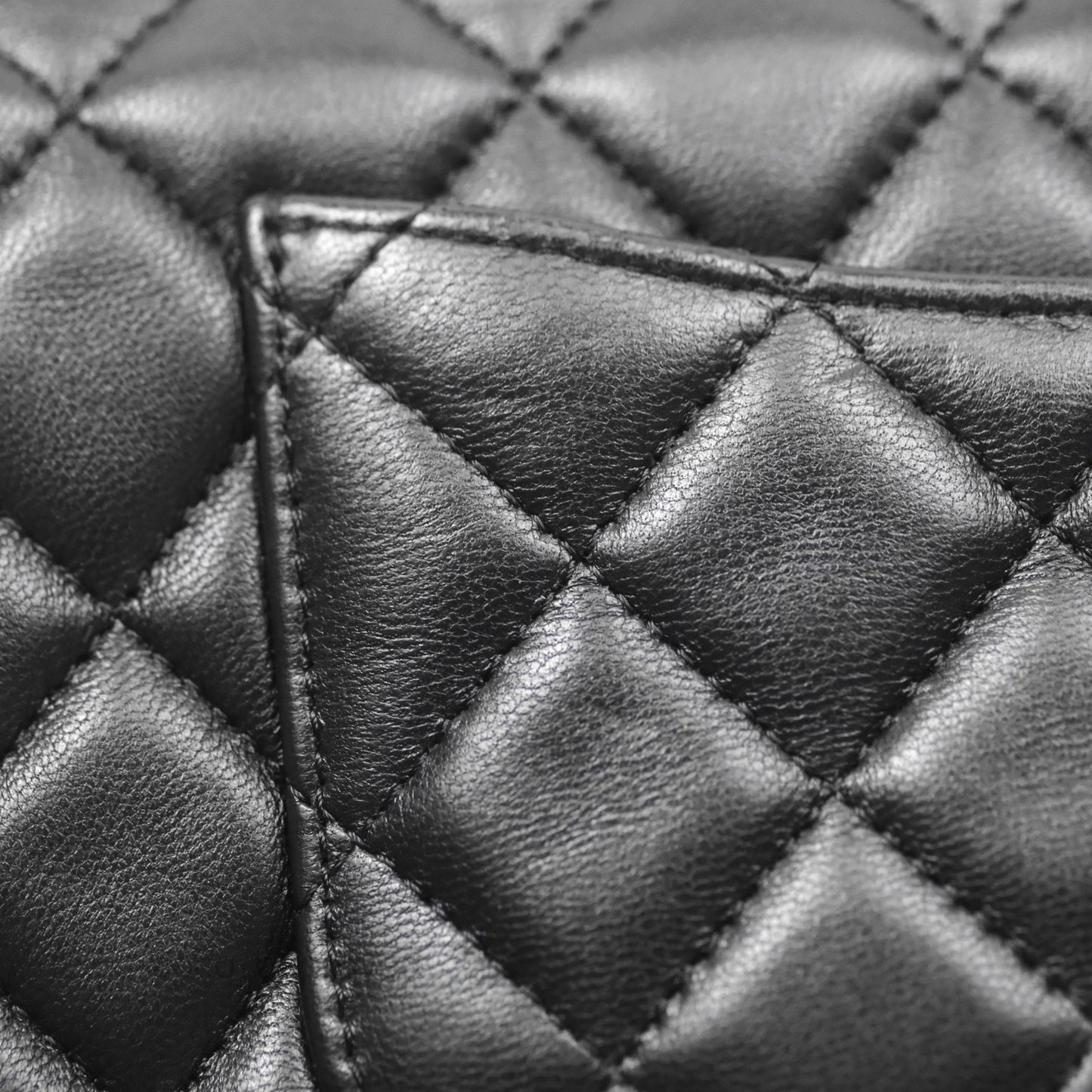Chanel Quilted Mini Rectangular Flap Black Lambskin Gold Hardware