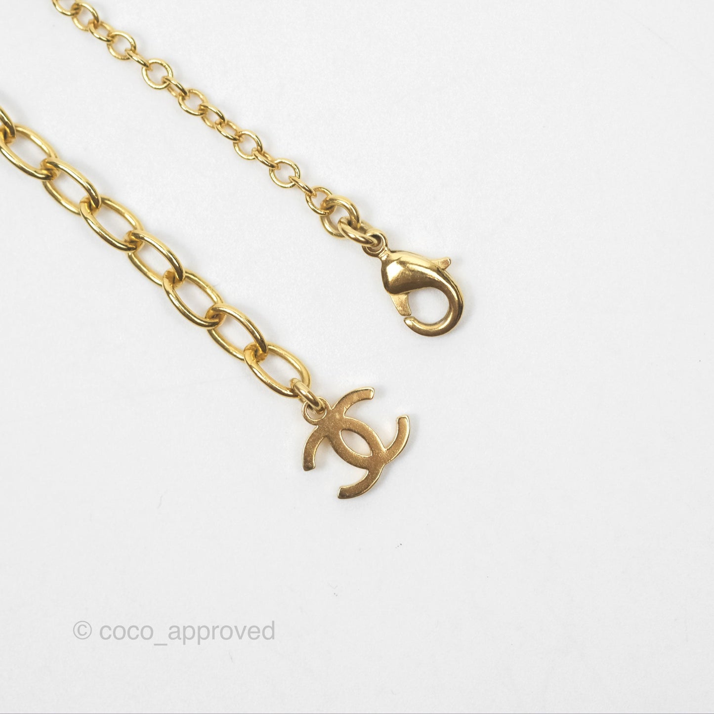 Chanel CC Butterfly Necklace Gold Tone 22S
