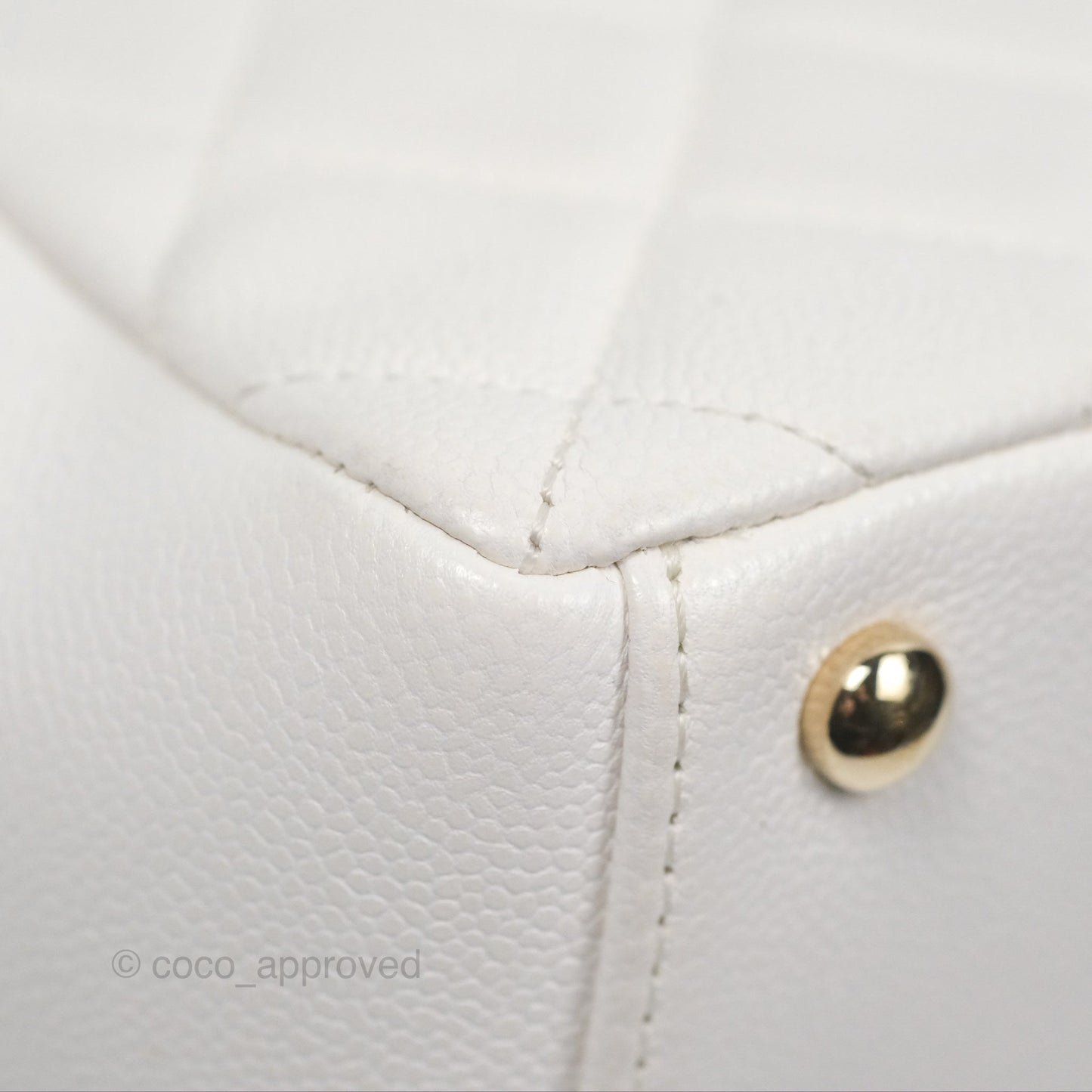 Chanel Quilted Small Business Affinity Flap White Caviar Gold Hardware