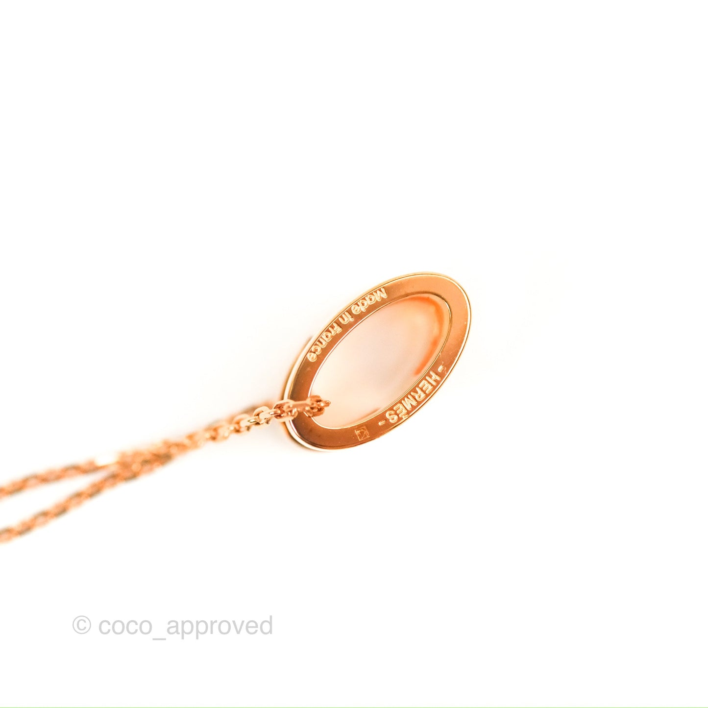 Hermès Pop H Pendant Necklace Vert Fizz Rose Gold Hardware