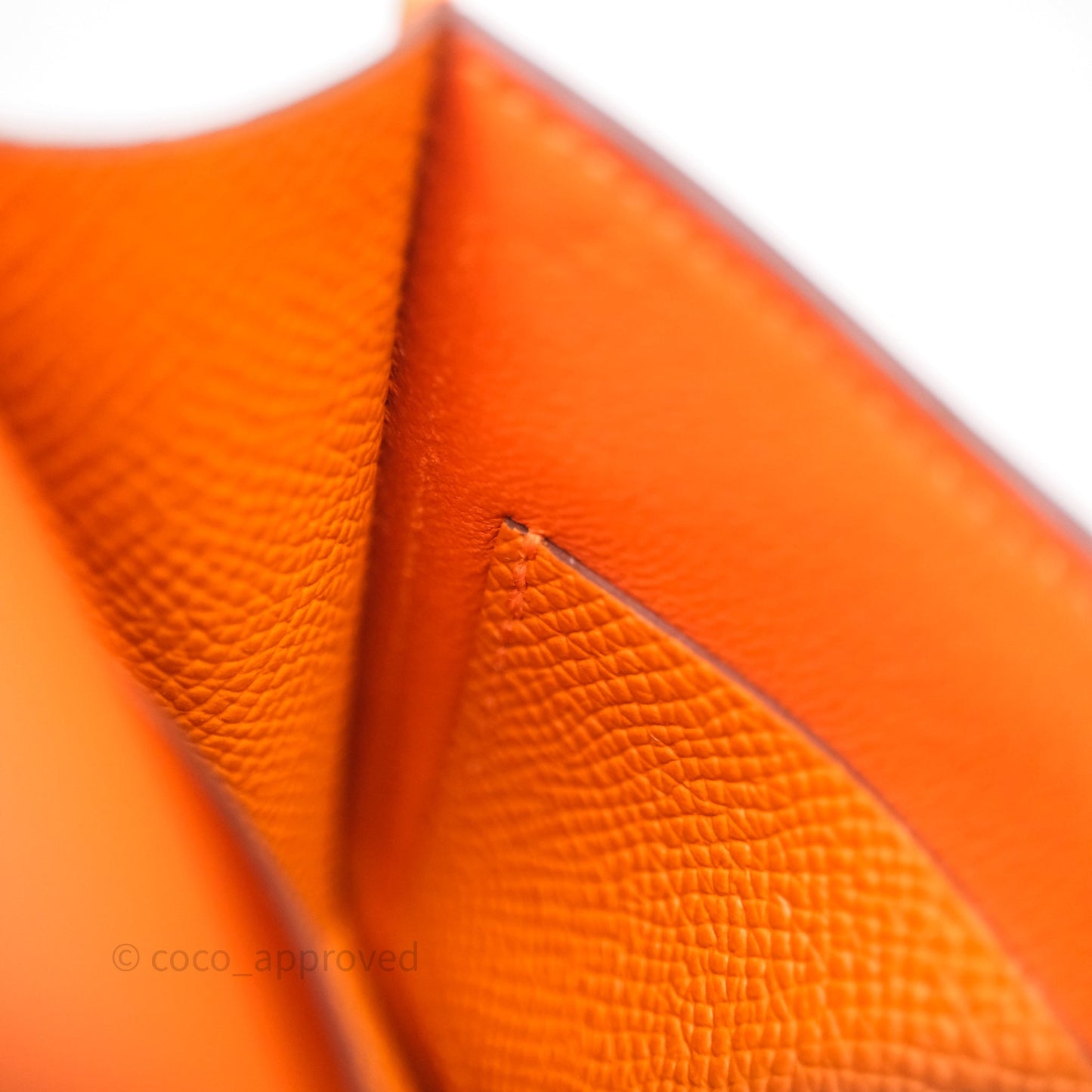 Hermès Constance Slim Wallet Orange 93 Epsom Palladium Hardware
