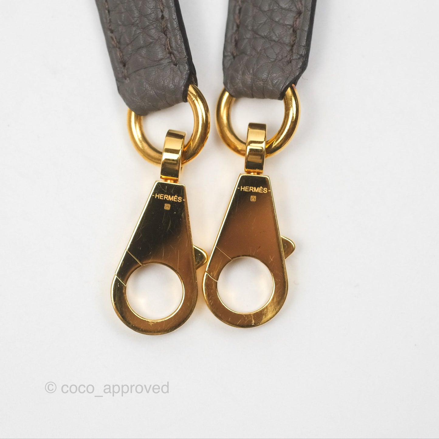 Hermès Retourne Kelly 25 Gris Etain 8F Togo Gold Hardware