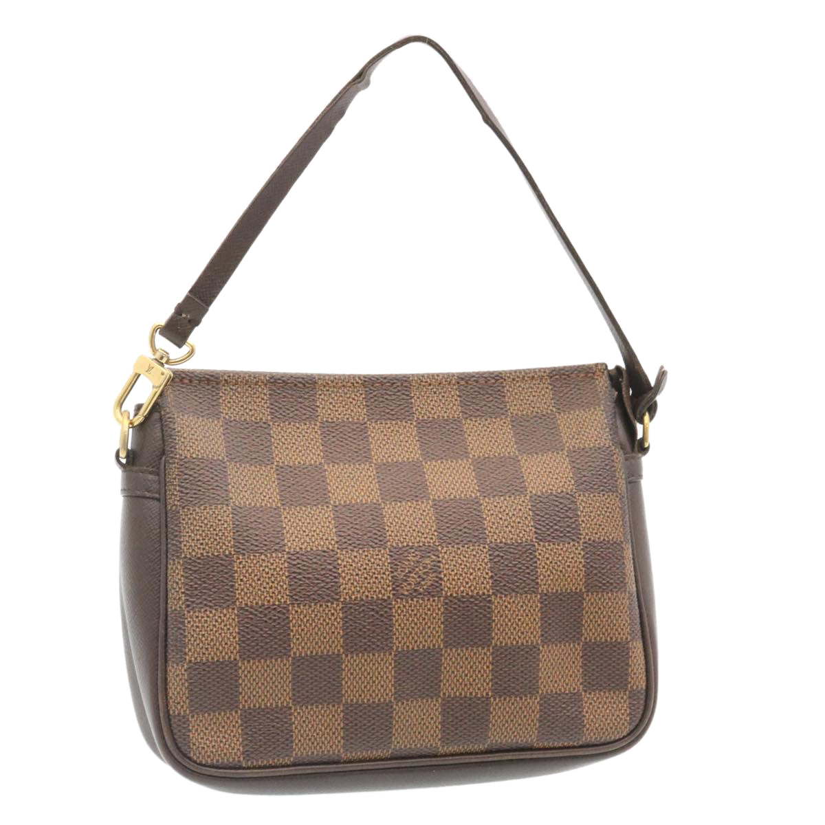 LOUIS VUITTON Damier Ebene Trousse Make Up Hand Pouch N51982 LV 29166