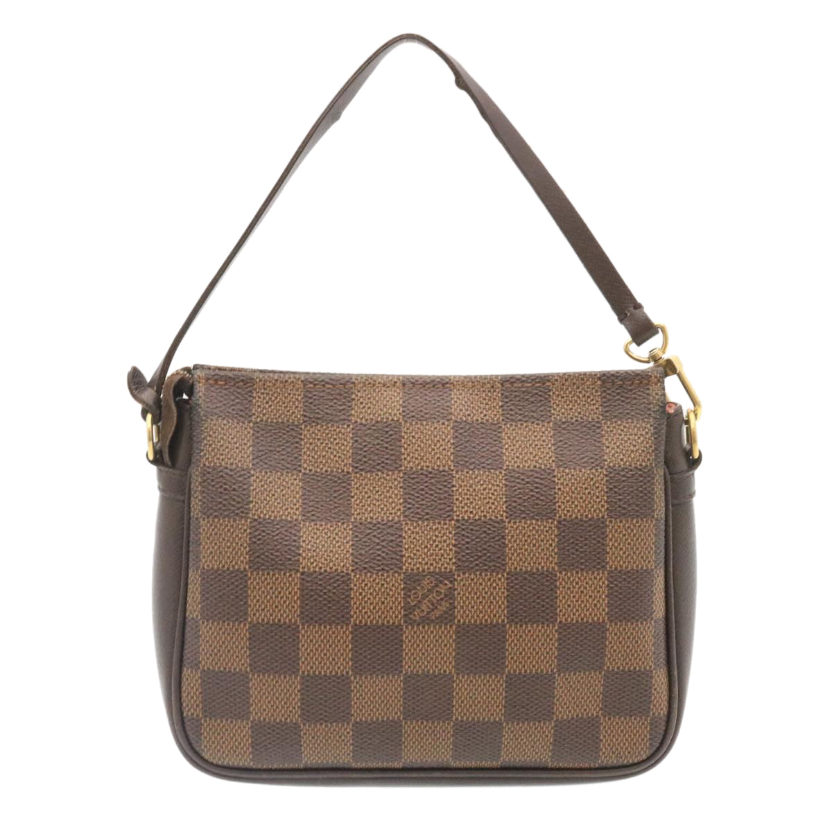 LOUIS VUITTON Damier Ebene Trousse Make Up Hand Pouch N51982 LV 29166