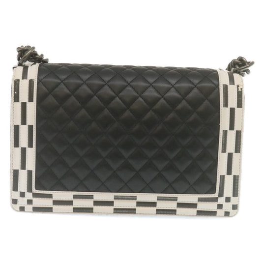 Luxury Chanel Matelasse Boy  Chain Shoulder Bag Lamb Skin Black CC  29190A