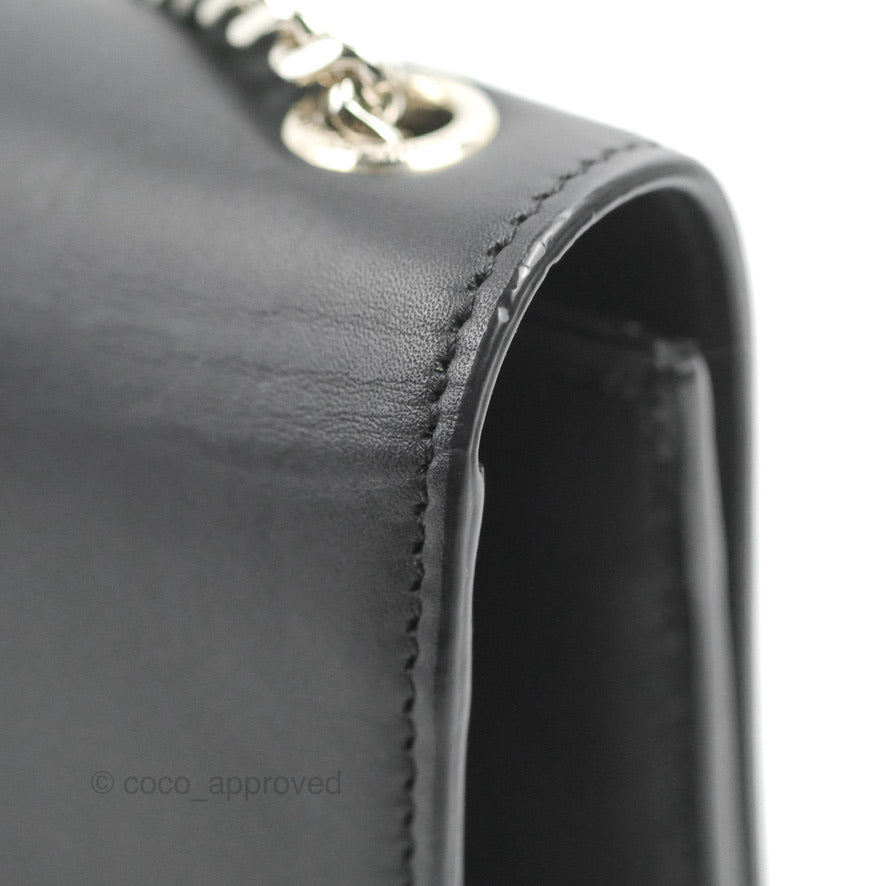 Saint Laurent Medium Kate Tassel Chain Bag Black Smooth Calfskin Silver Hardware