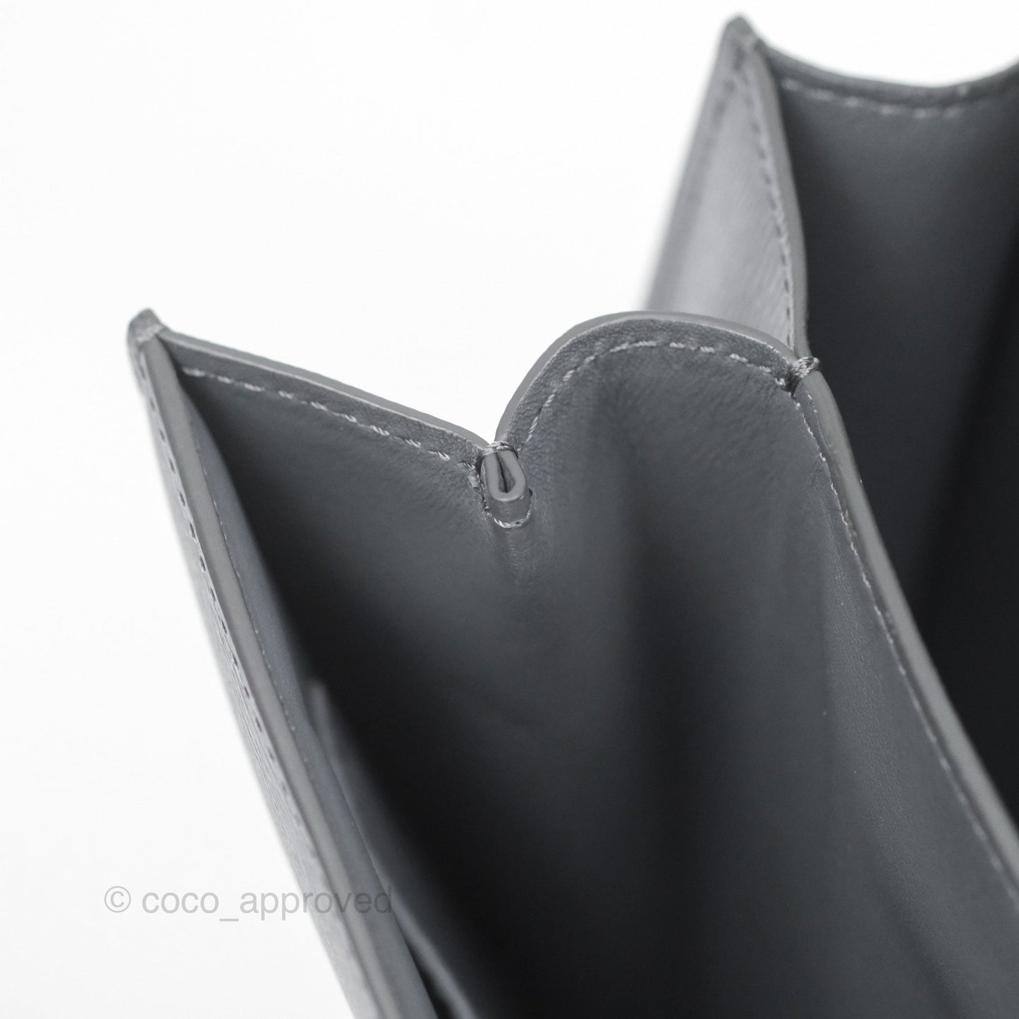 Celine Medium Classic Box Flap Grey Liege Calfskin