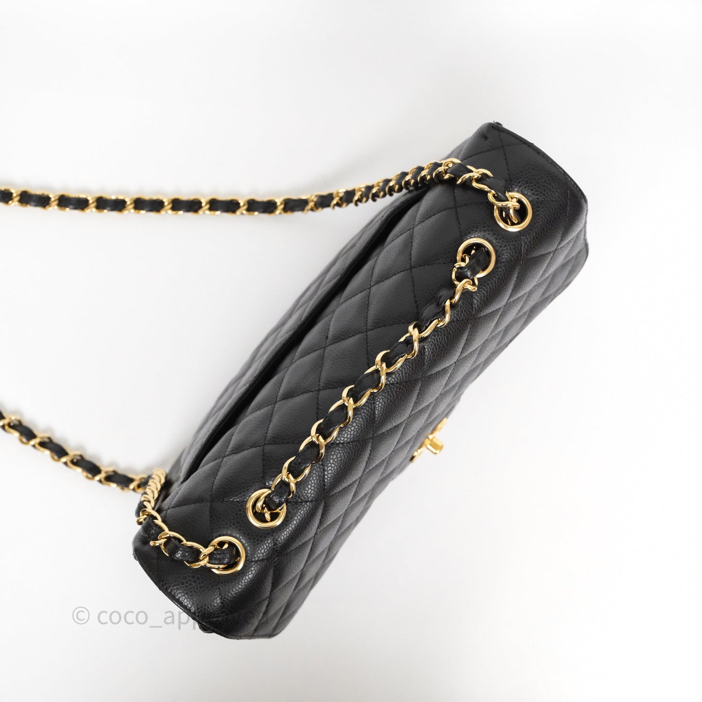 Chanel Jumbo Single Flap Black Caviar Gold Hardware⁣⁣