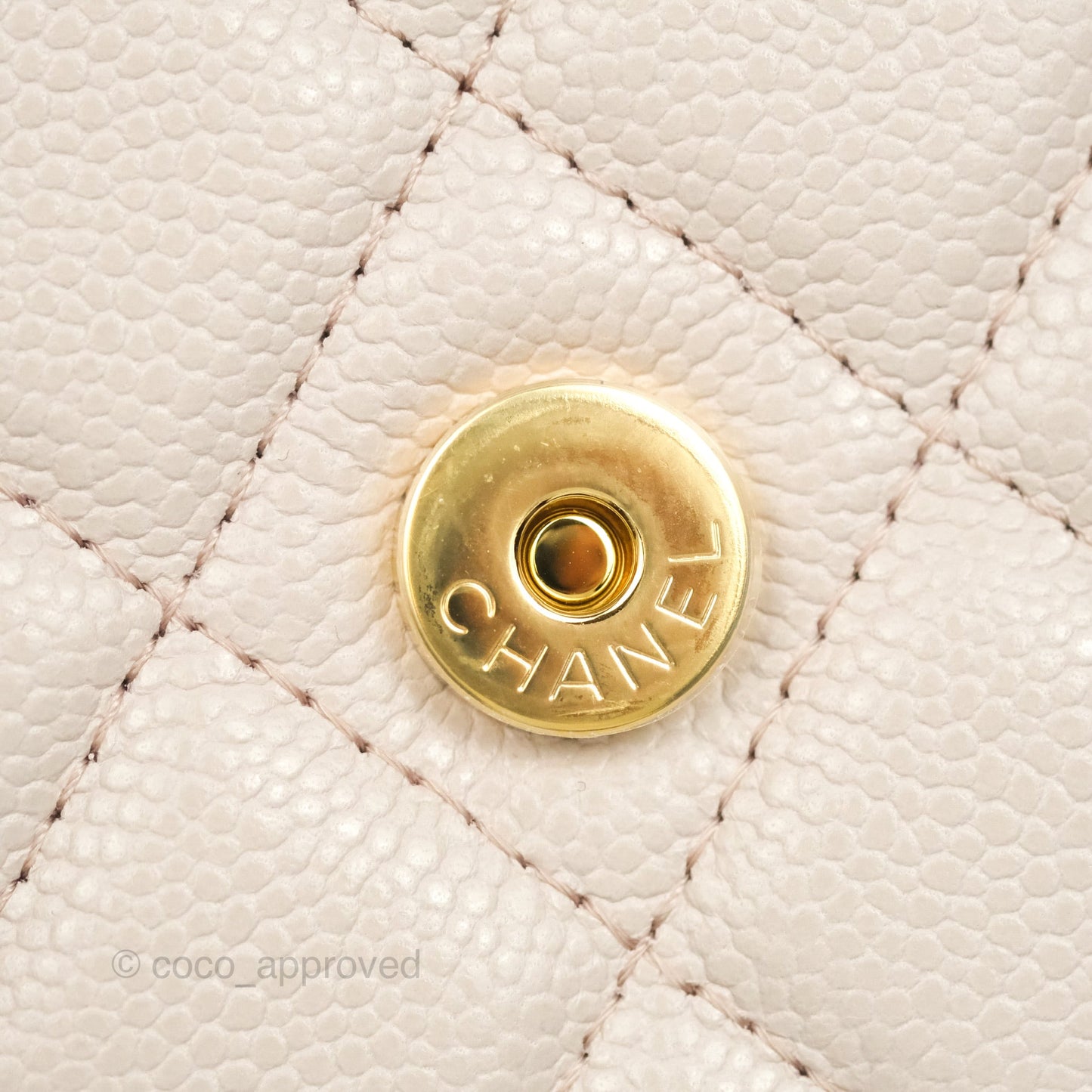 Chanel Quilted WOC Lilac Caviar CC Coco Chain Gold Hardware