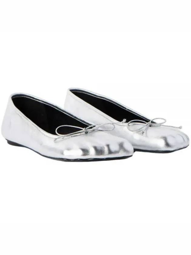 Luxury Balenciaga Anatomic Metallized Ballerina Silver