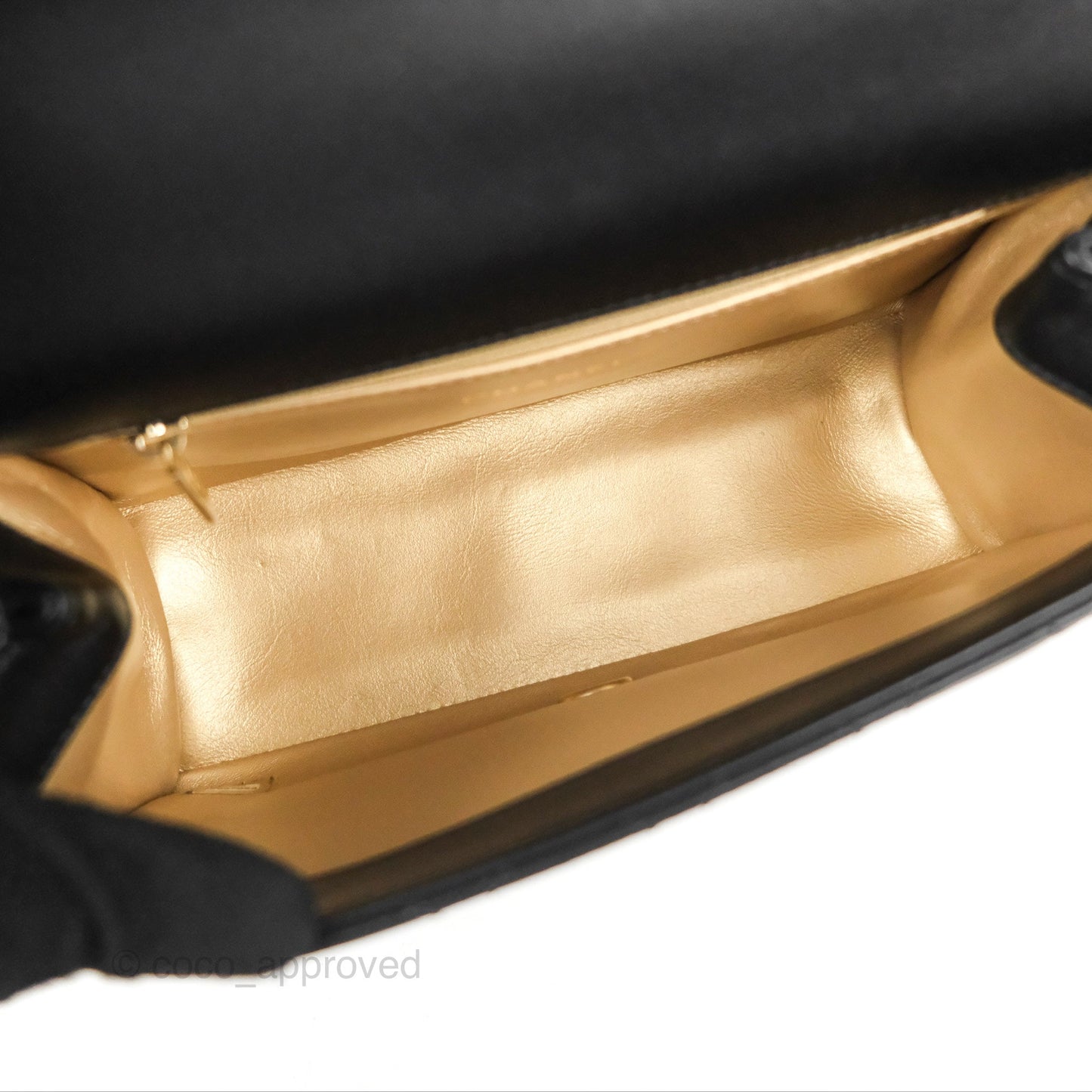 Chanel La Parisienne Top Handle Flap Bag Black Lambskin Aged Gold Hardware