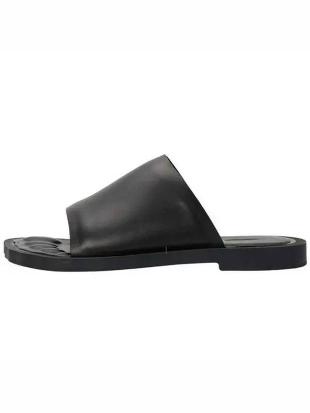 Luxury Balenciaga Leather Slippers Black