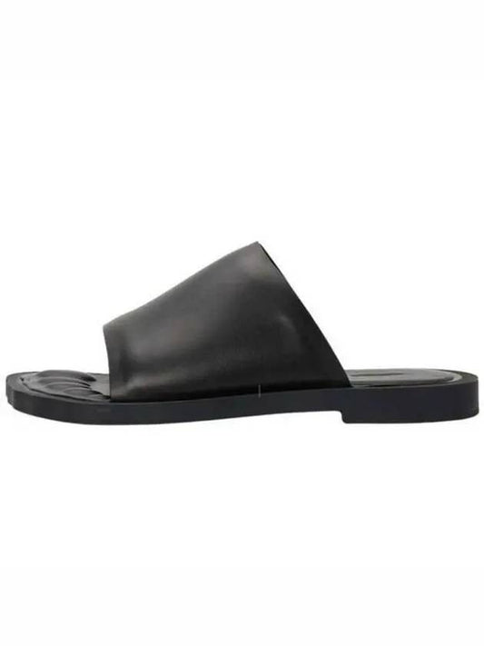 Luxury Balenciaga Leather Slippers Black