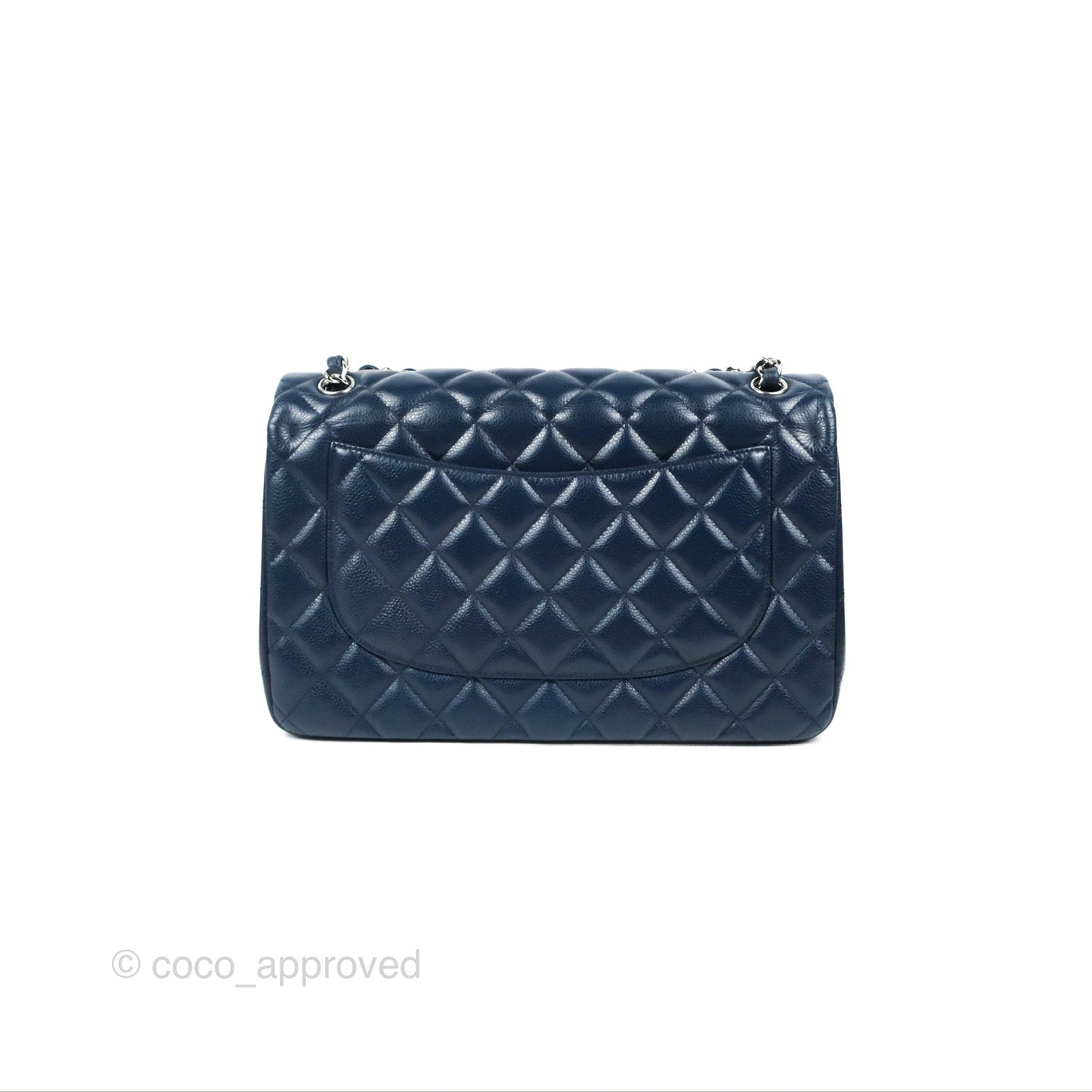 Chanel Jumbo Double Flap Navy Caviar Silver Hardware⁣⁣