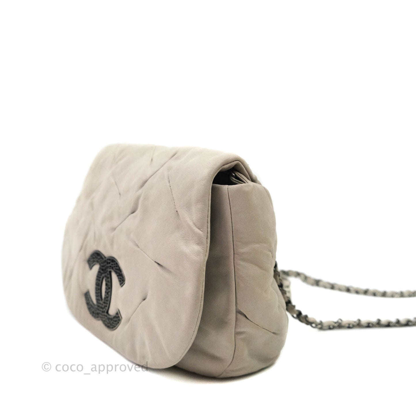 Chanel Flap Bag Iridescent Calfskin Ruthenium Hardware