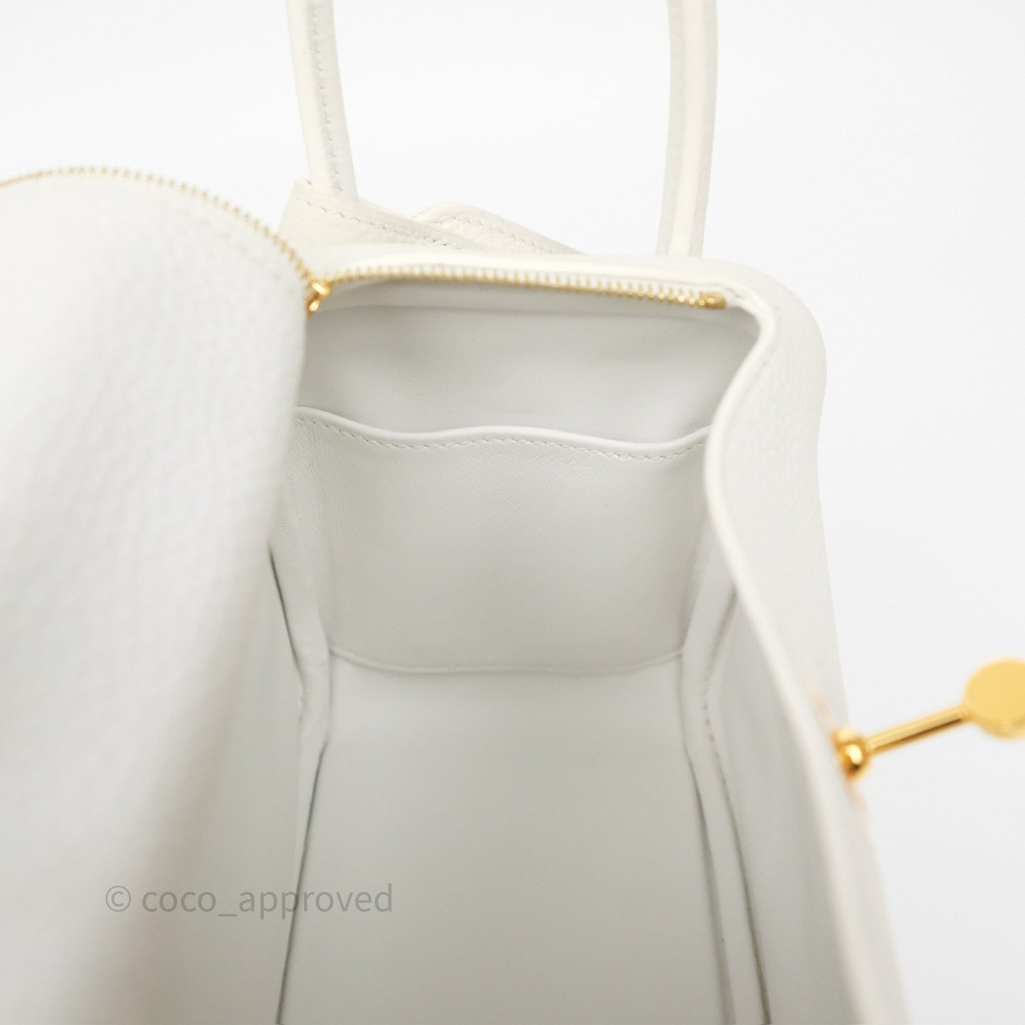 Hermès Mini Lindy 20 New White 0U Clemence Gold Hardware