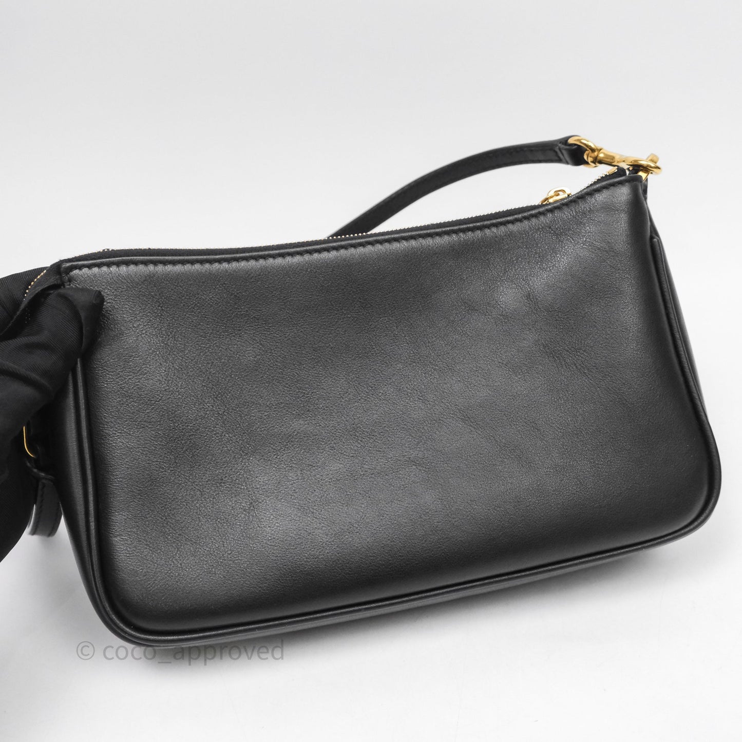 Balenciaga Rodeo Sling Pochette Leather Shoulder Bag Black Calfskin