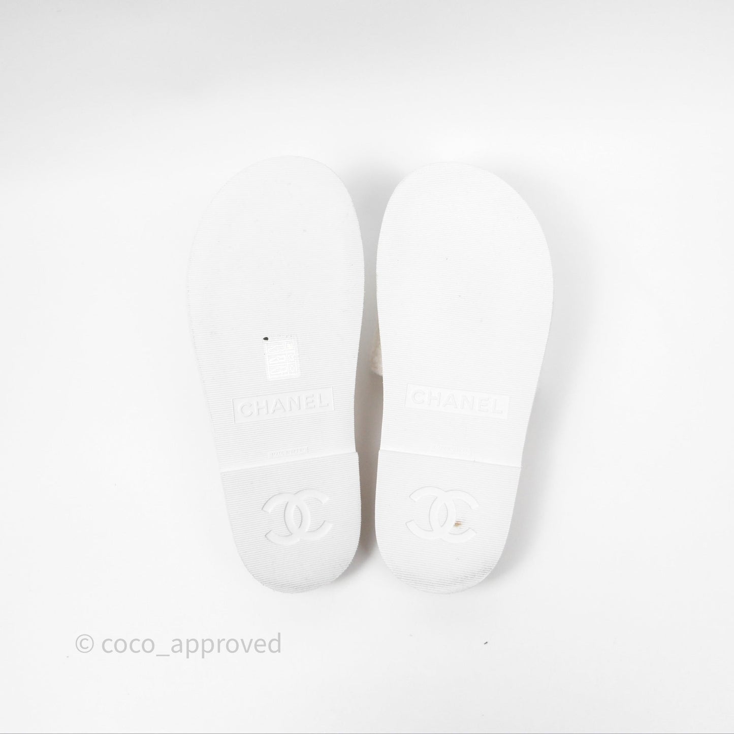 Chanel Pearl Cork CC Slip On Sandals 24A Size 35