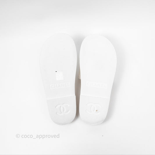 Chanel Pearl Cork CC Slip On Sandals 24A Size 35