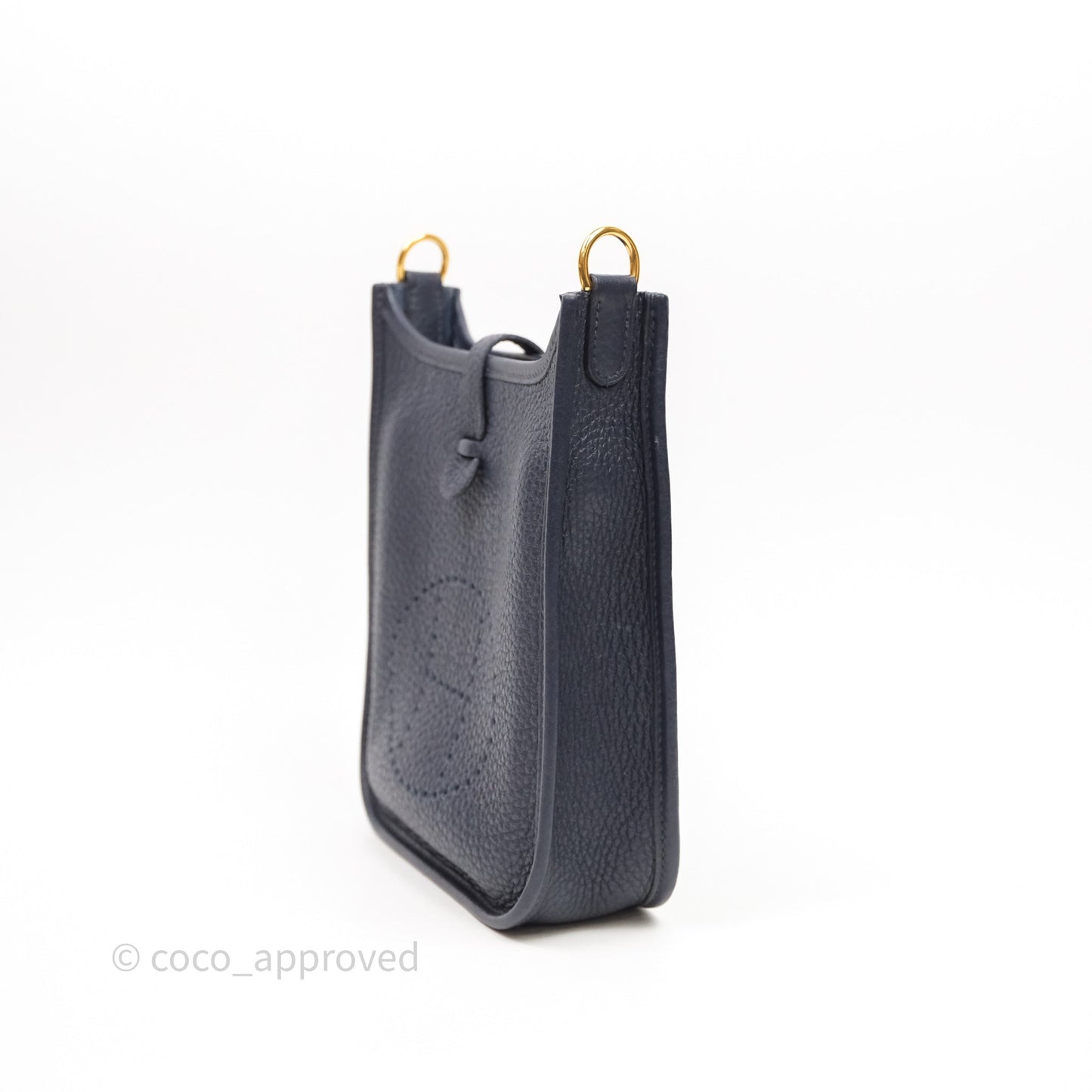 Hermès Mini Evelyne 16 Bleu Nuit 2Z Clemence Gold Hardware