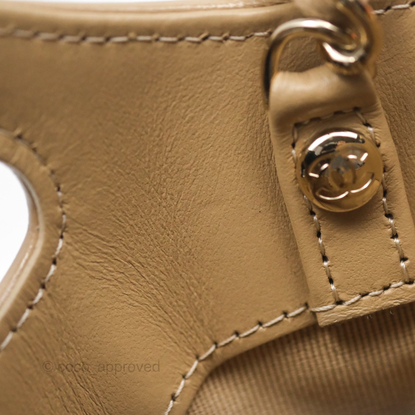 Chanel Nano 31 Beige Shiny Lambskin Gold Hardware