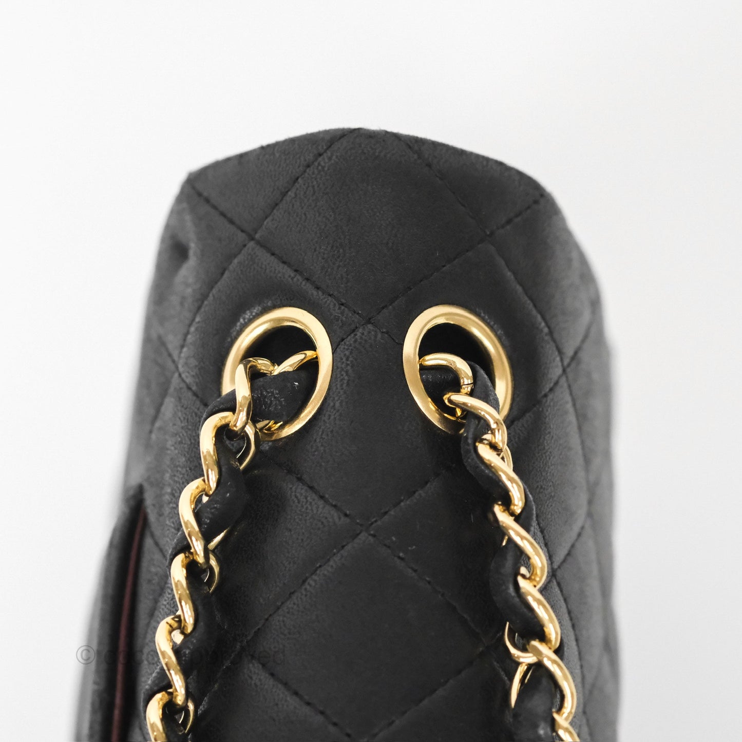 Chanel Classic M/L Medium Flap Quilted Black Lambskin Gold Hardware