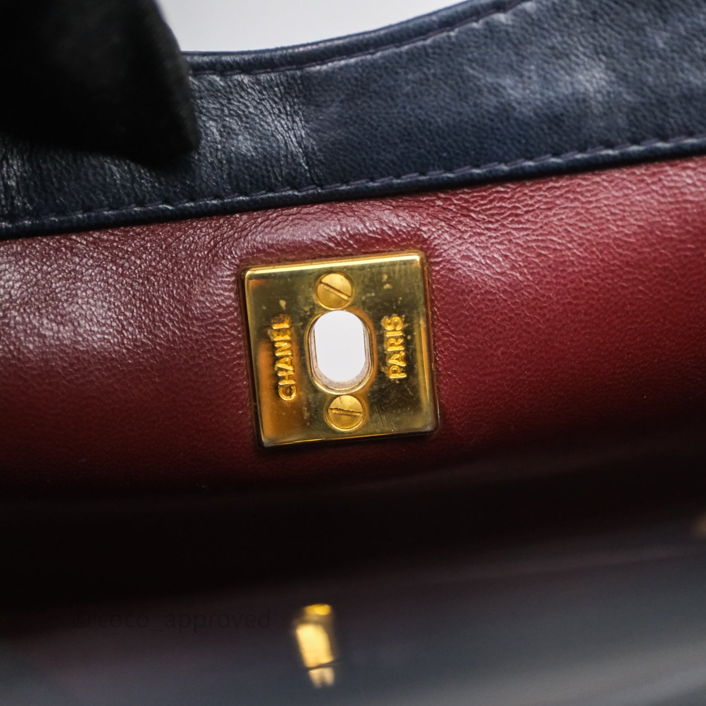 Chanel Vintage 31 Navy Lambskin 24K Gold Hardware