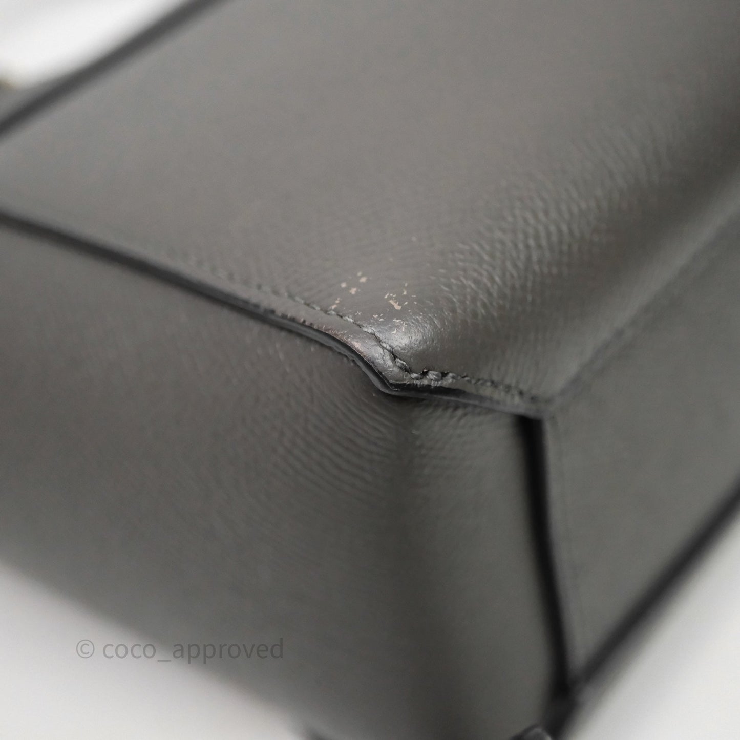 Celine Nano Belt Bag Grey Grained Calfskin Gold Hardware