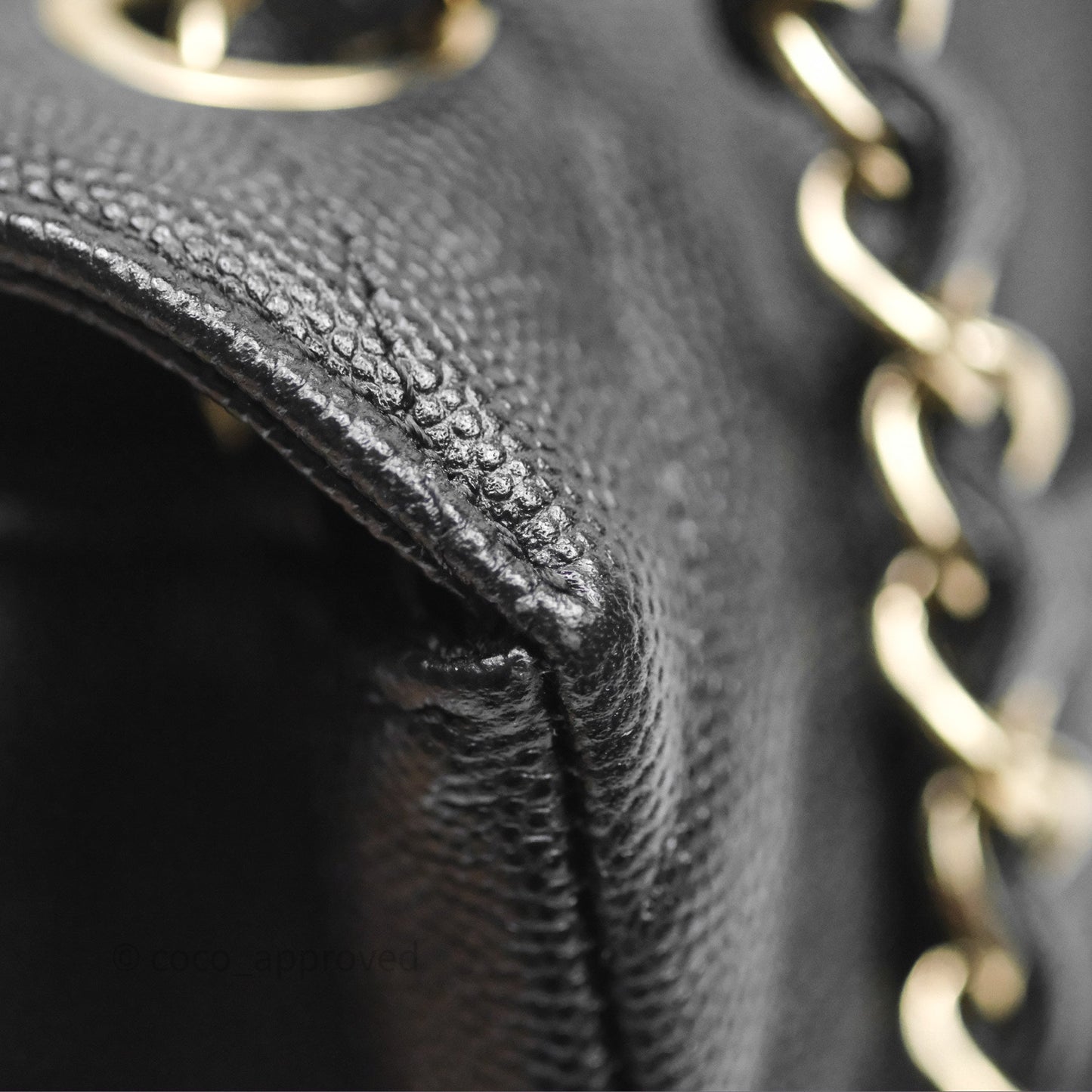 Chanel Mini Rectangular Chevron Black Caviar Gold Hardware