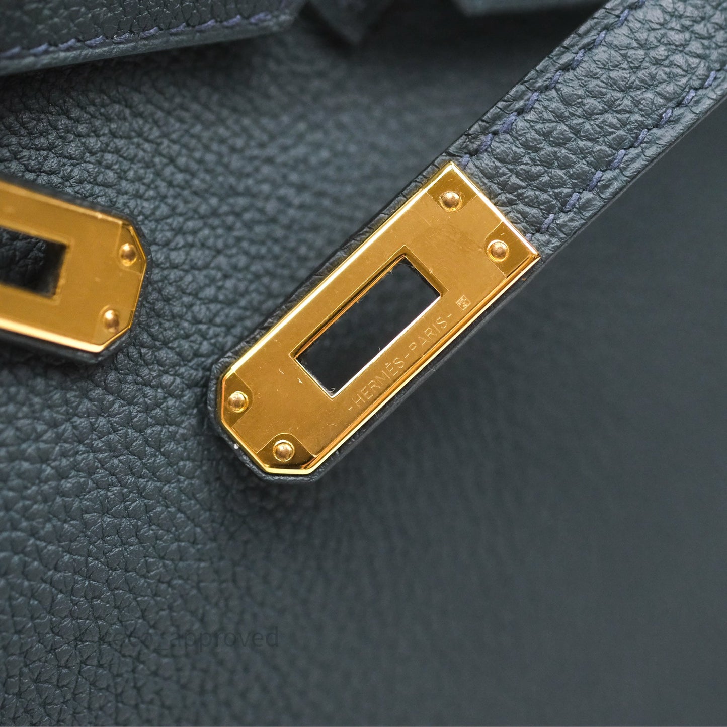 Hermès Birkin 25 Retourne Vert Rousseau V0 Togo Gold Hardware