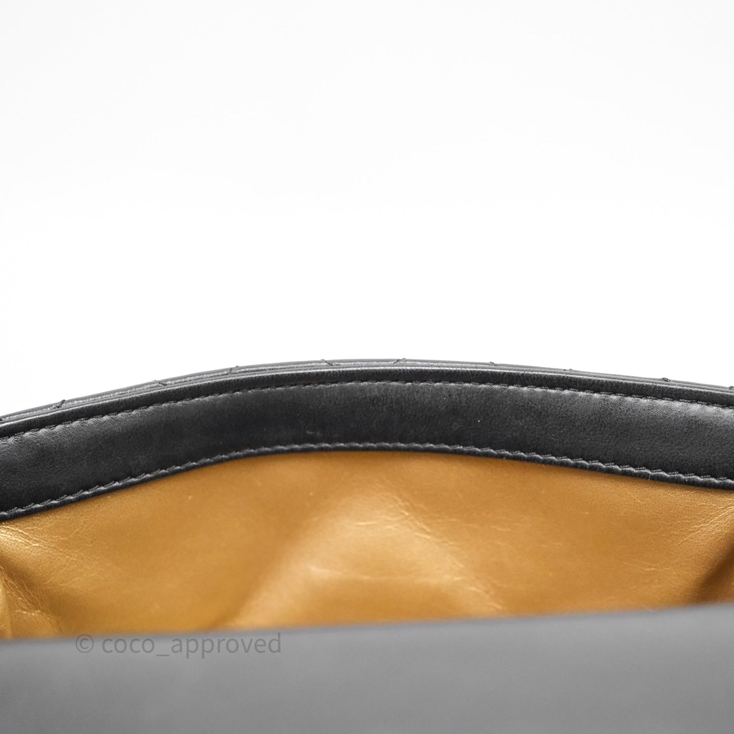 Chanel Pearl Crush Mini Square Quilted Black Lambskin Aged Gold Hardware