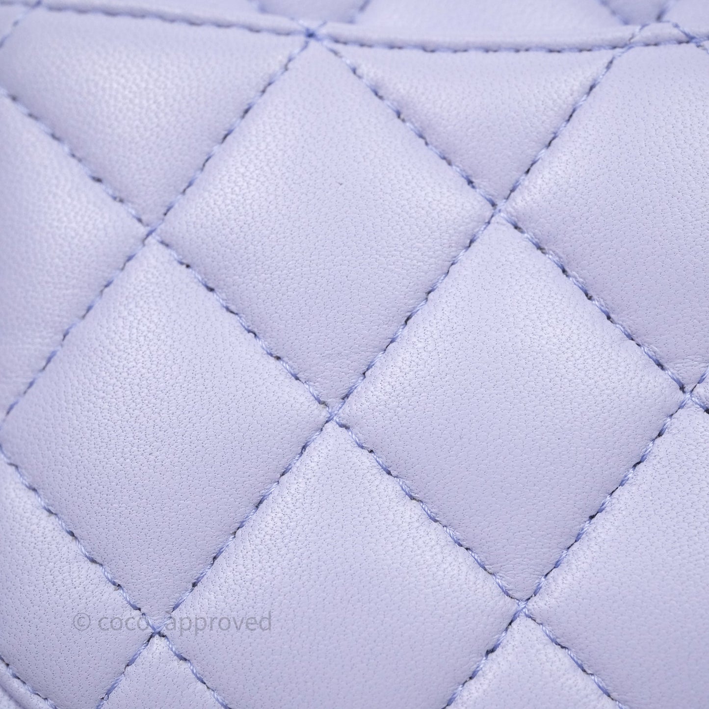 Chanel Top Handle Mini Rectangular Flap Bag Lilac Lambskin Gold Hardware