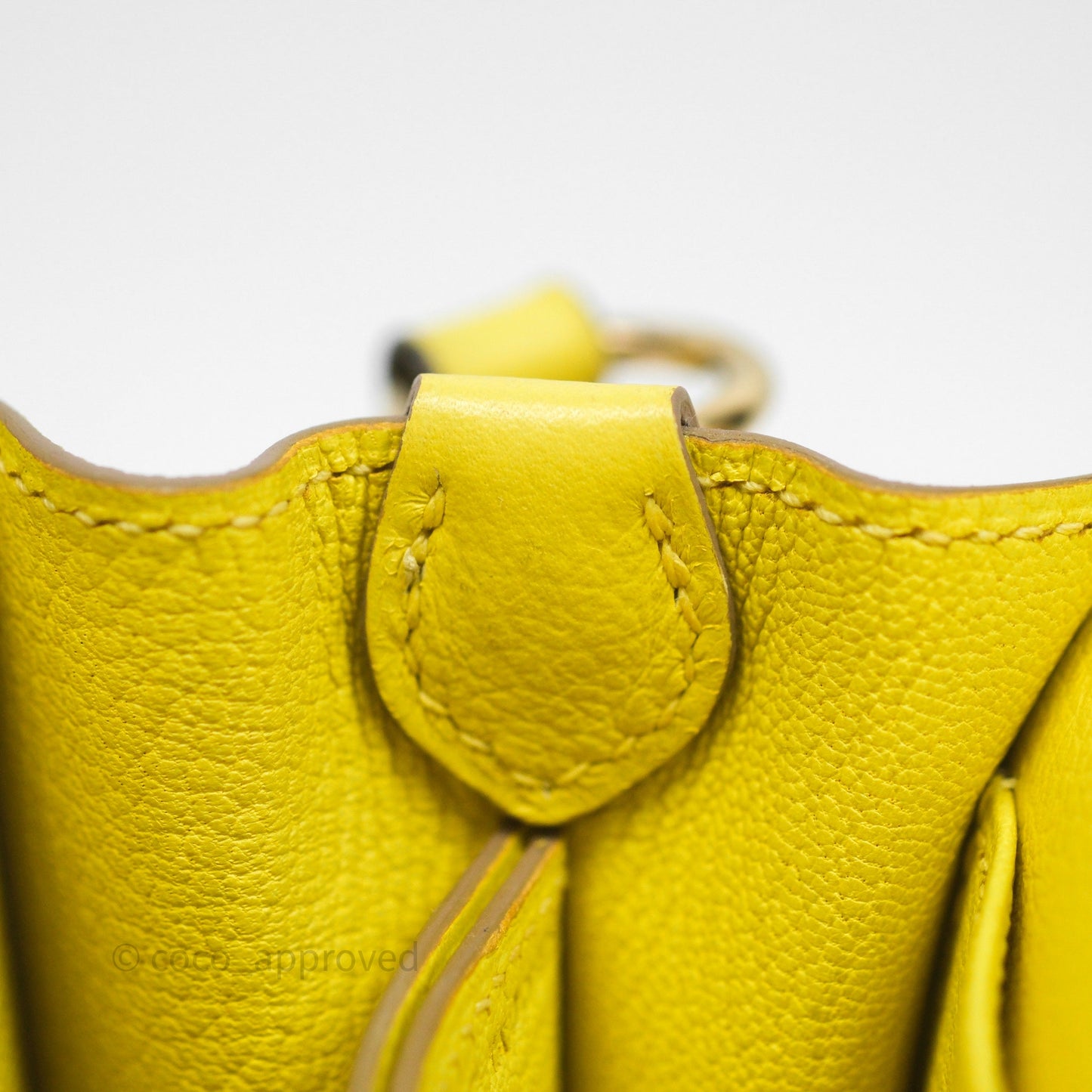 Hermès Roulis Mini 18 Lime 9R Evercolor Gold Hardware