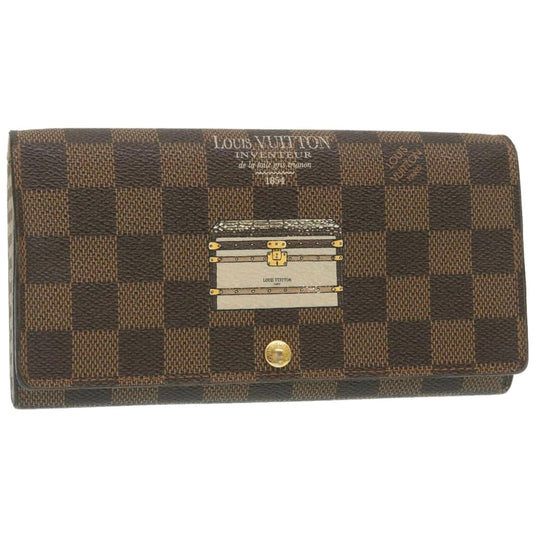 LOUIS VUITTON Ebene Portefeiulle Sarah Long Wallet Trunk N61739 LV 29413