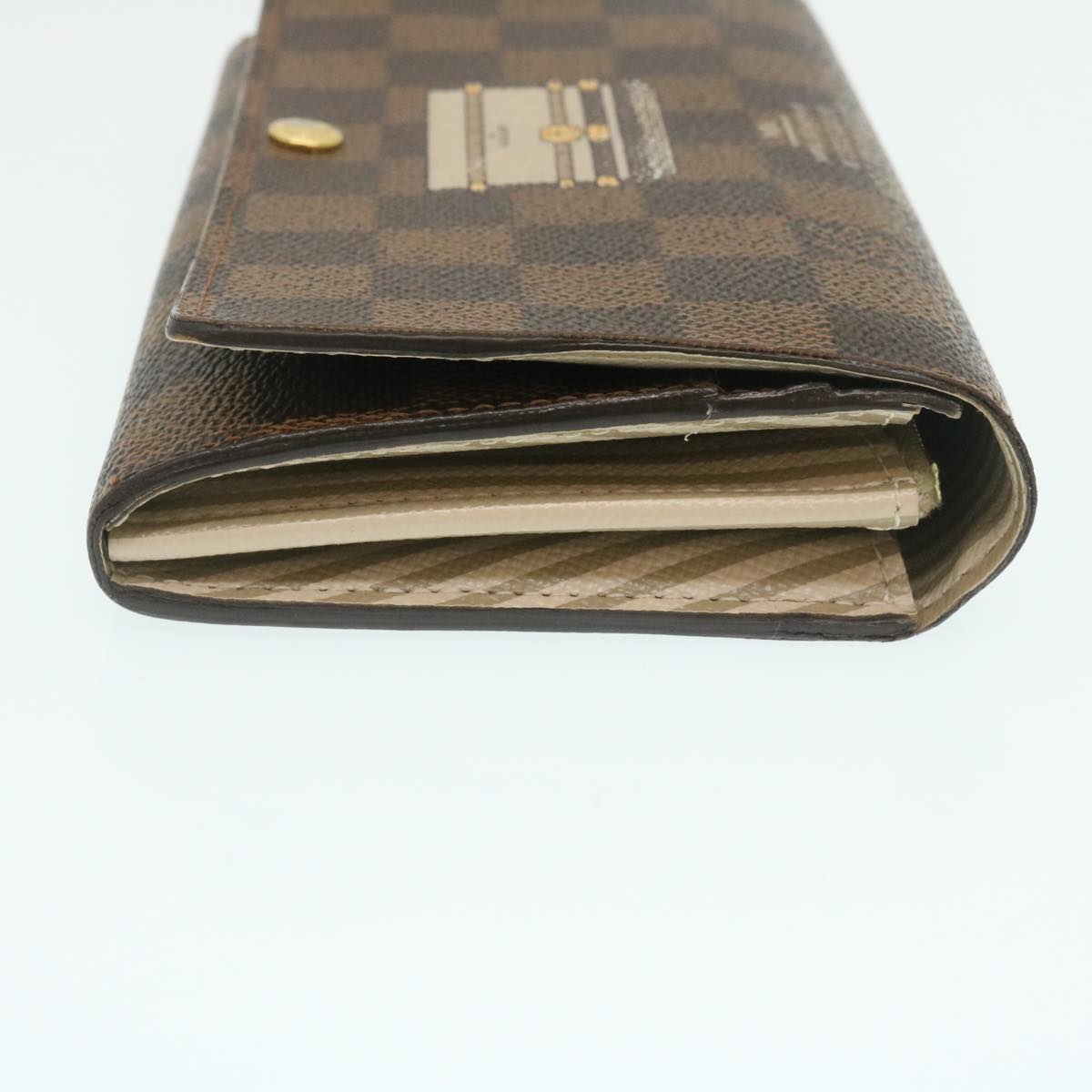 LOUIS VUITTON Ebene Portefeiulle Sarah Long Wallet Trunk N61739 LV 29413