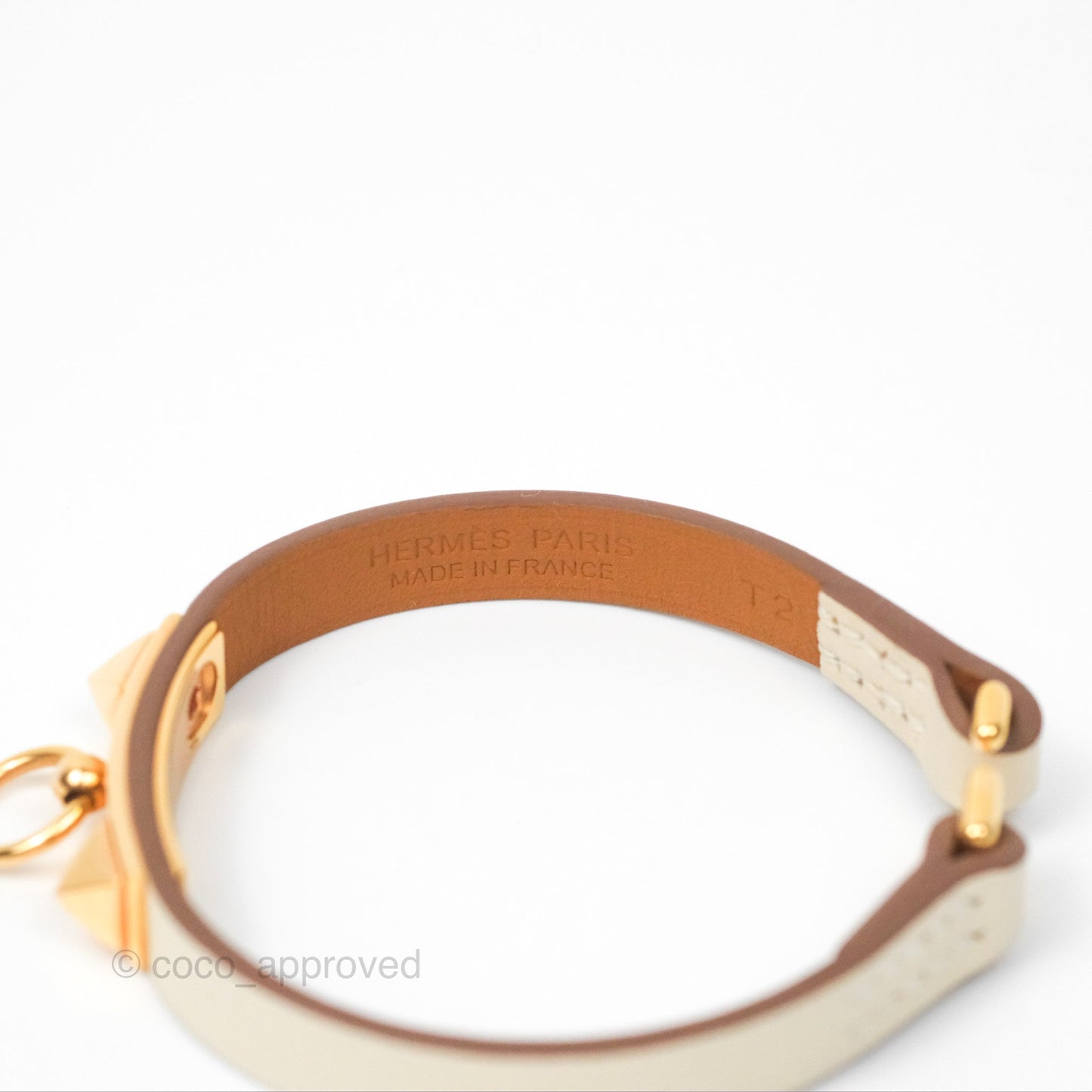Hermès Rivale Mini Bracelet Nata Swift Rose Gold Hardware