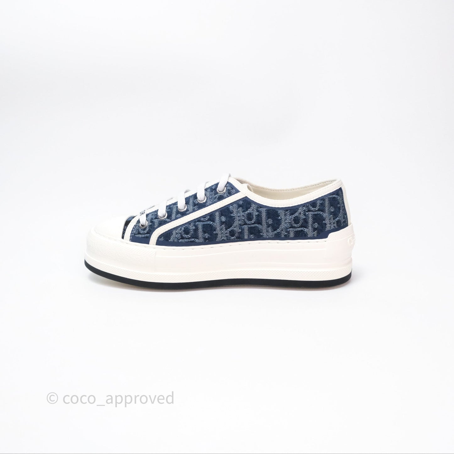 Christian Dior Walk'n'Dior Platform Sneaker Blue Denim Size 37.5