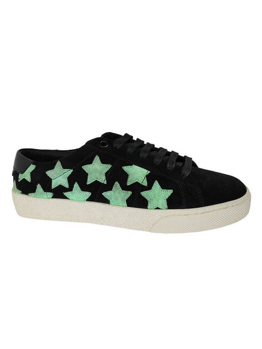 Luxury Saint Laurent Classic Star Low Top Sneakers Green Black