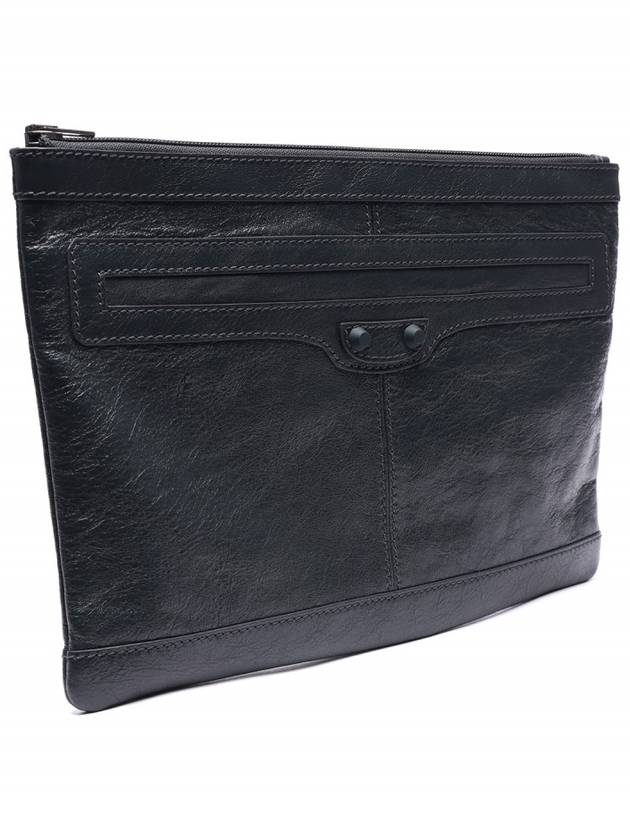Luxury Balenciaga Classic Clip Clutch Bag Grey