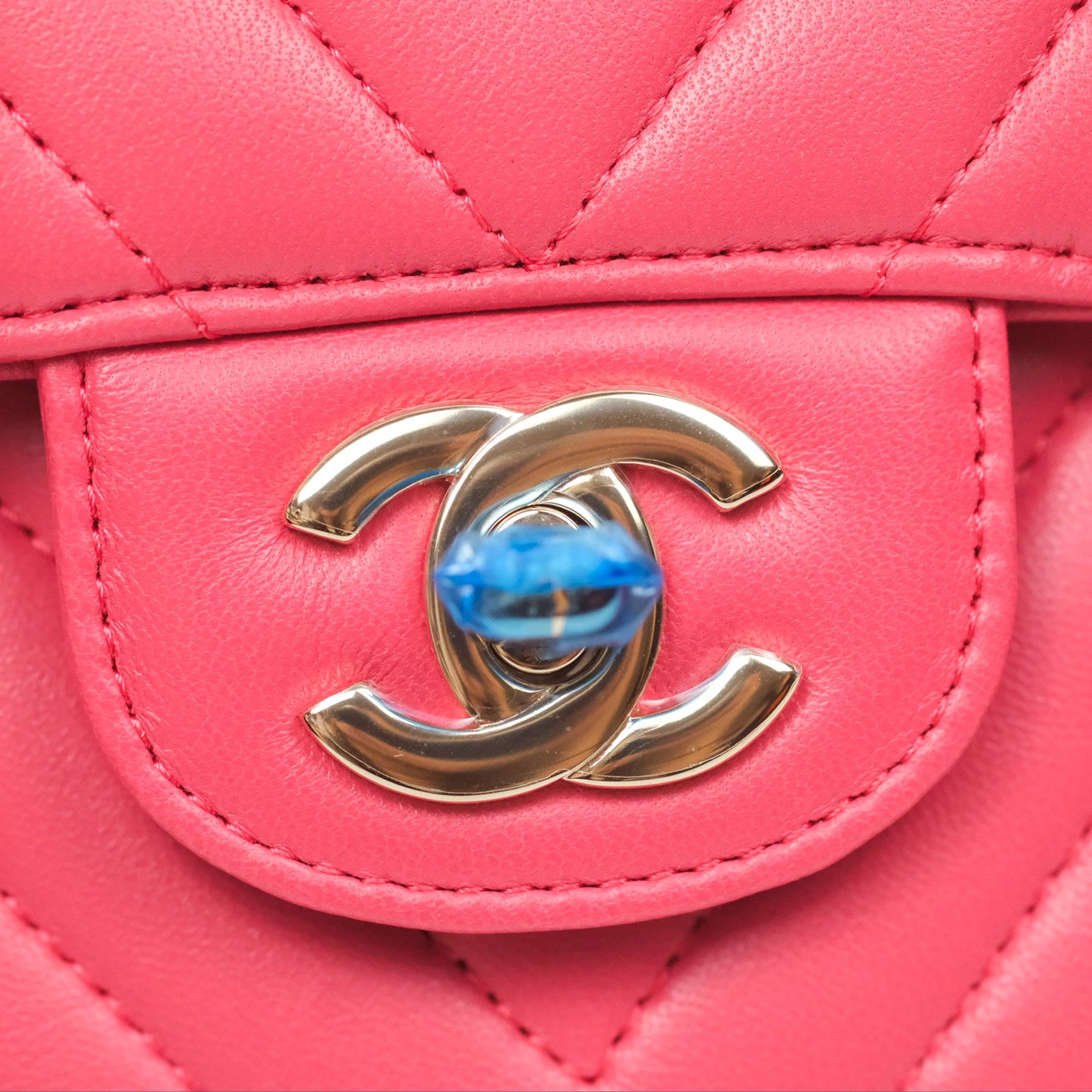 Chanel Medium Classic Flap Chevron Pink Lambskin Gold Hardware