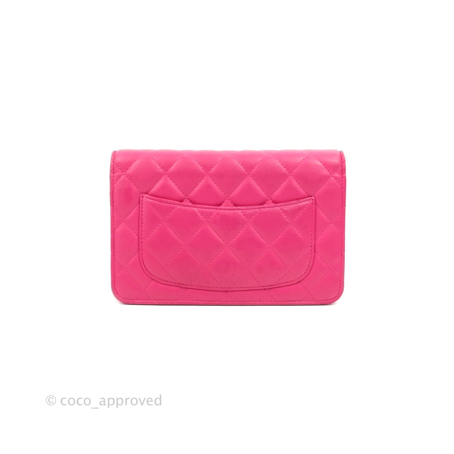 Chanel Quilted Wallet on Chain WOC Pink Lambskin Gold Hardware